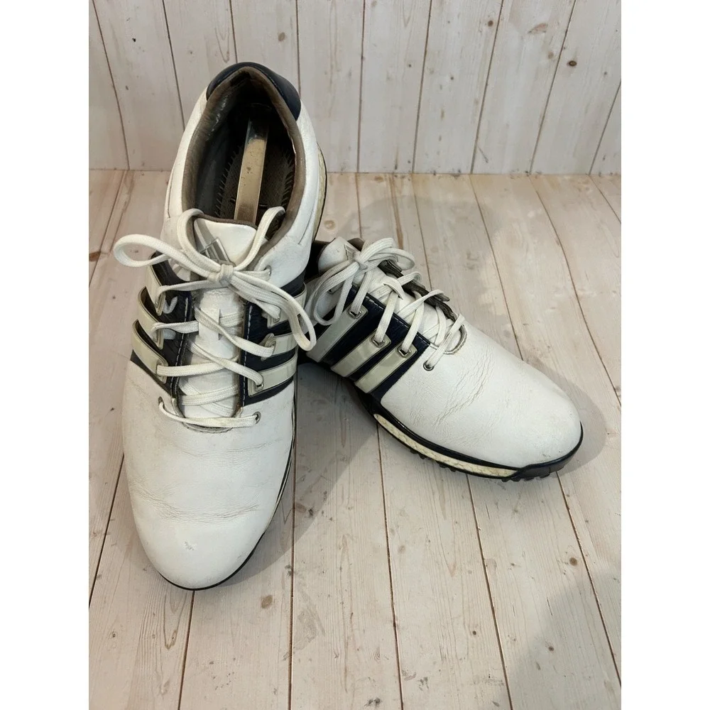 Adidas Tour‎ 360 XT Boost White Blue Golf Shoes Men's Sz 9.5
